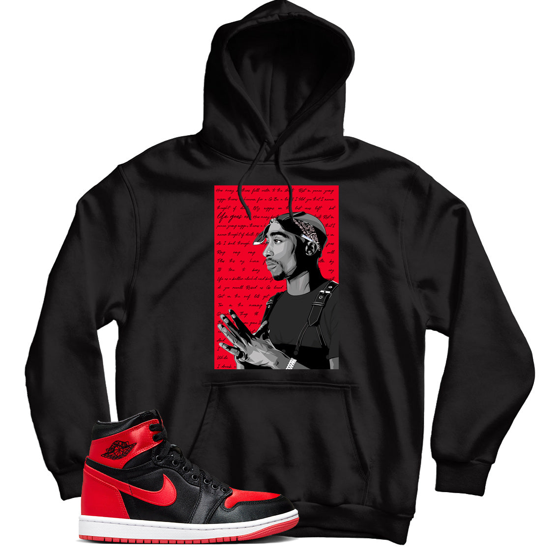 Jordan 1 Satin Bred hoodie