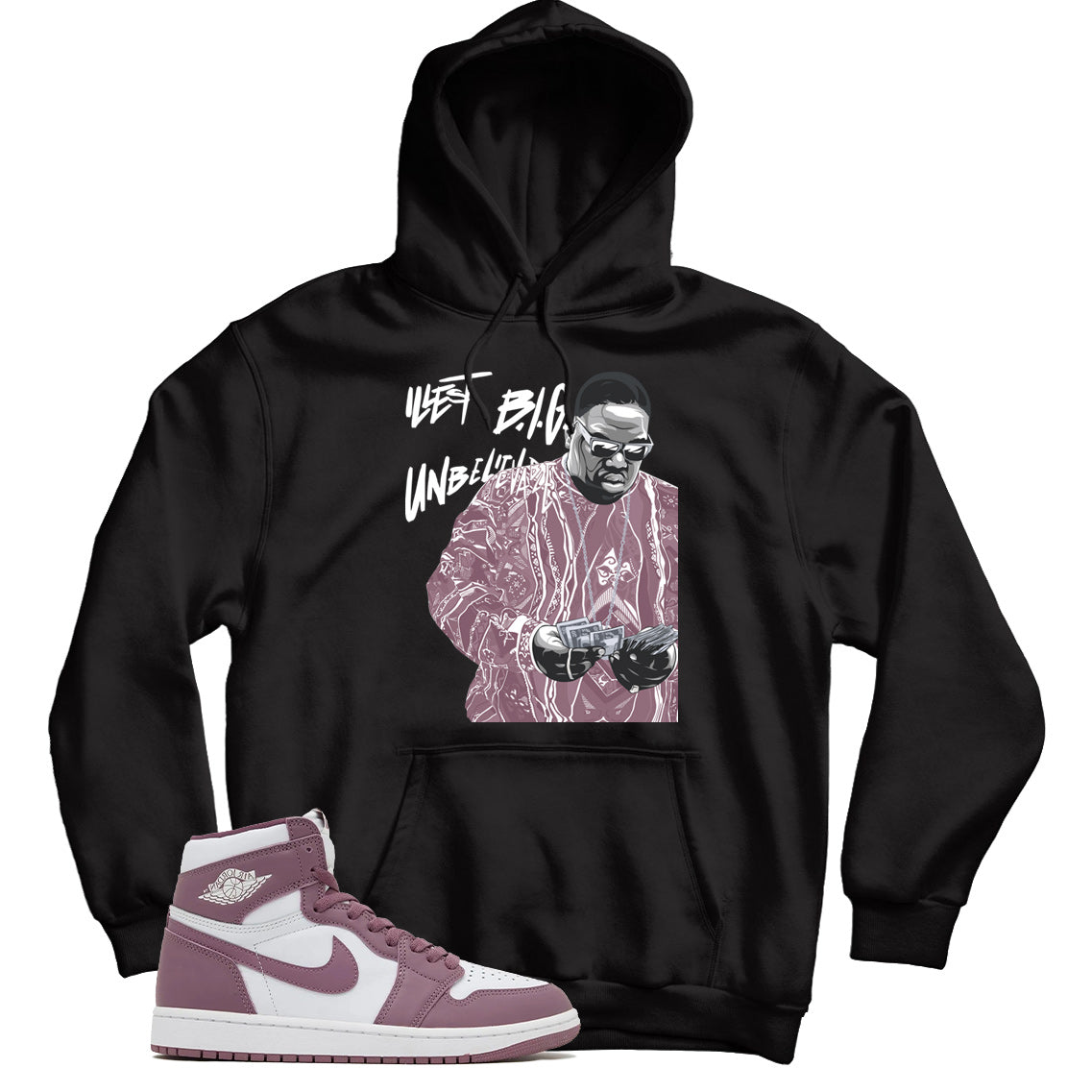 Jordan 1 Sky Mauve hoodie