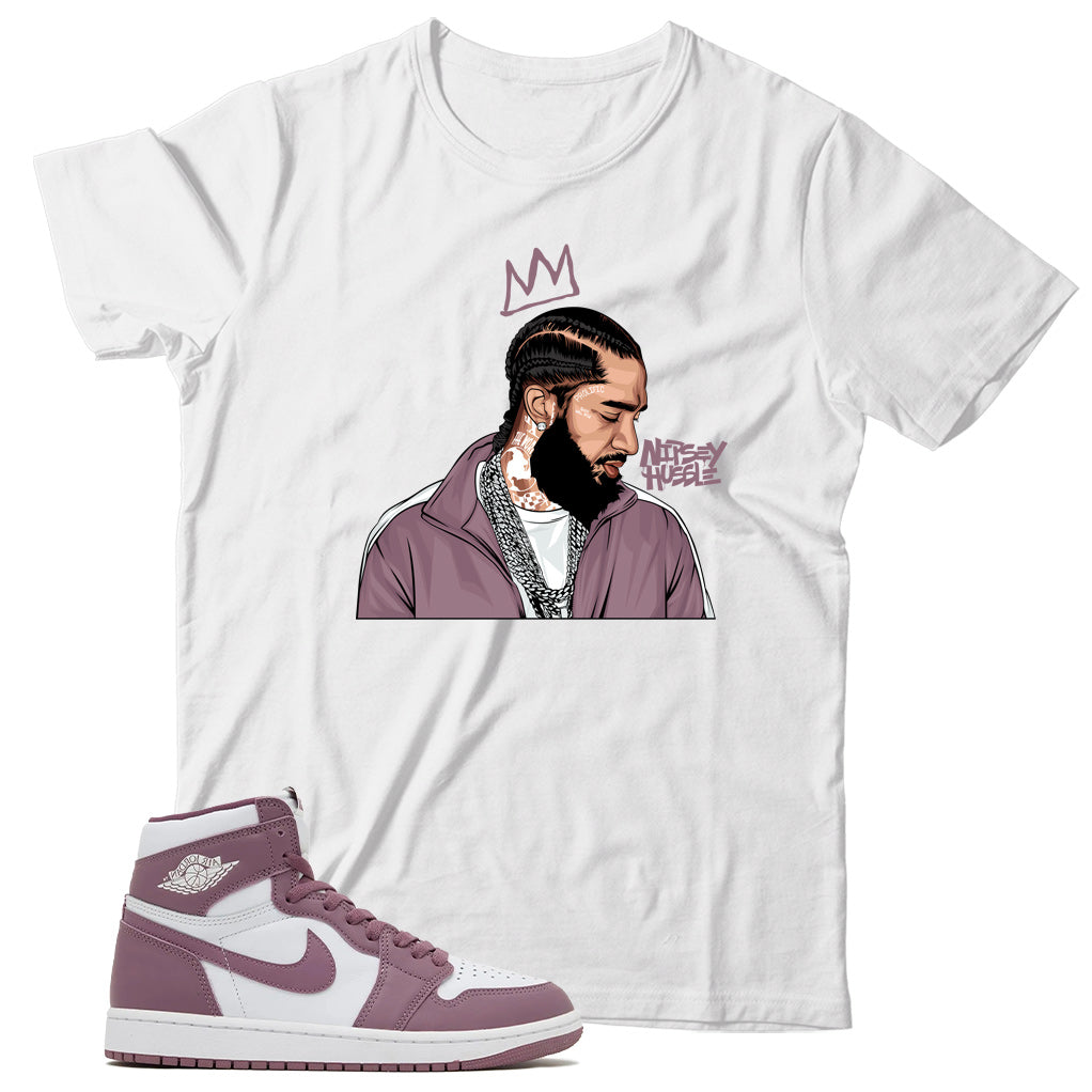 Jordan 1 Sky J Mauve shirt