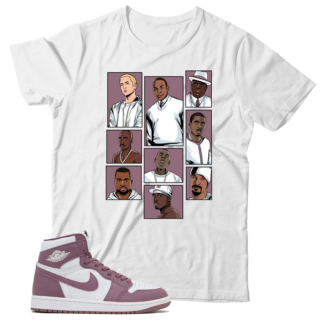 Jordan 1 Sky J Mauve shirt