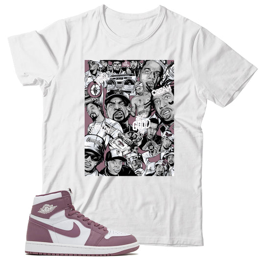 Jordan 1 Sky J Mauve shirt