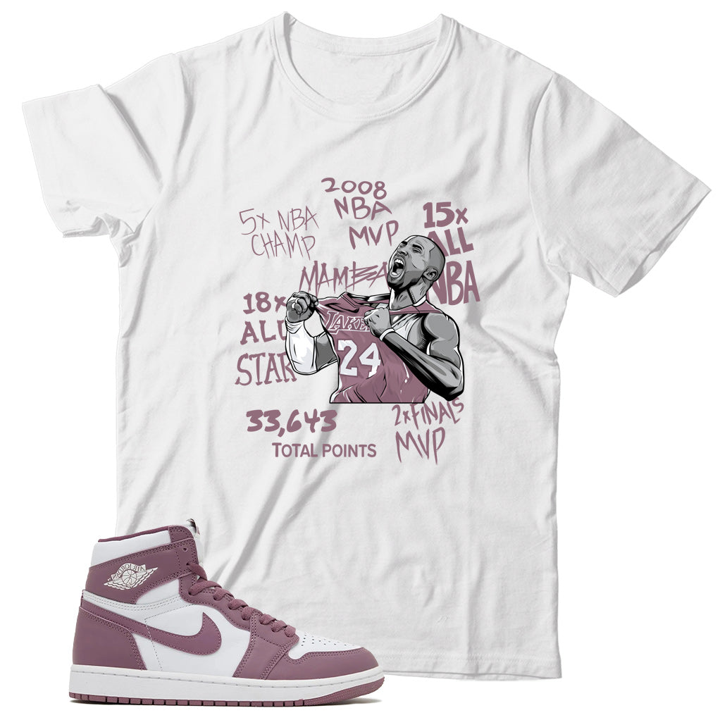 Jordan 1 Sky J Mauve shirt