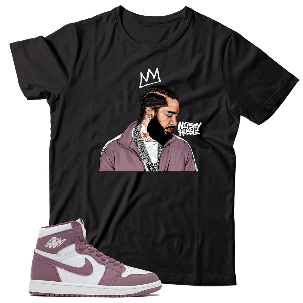 Jordan 1 Sky J Mauve shirt