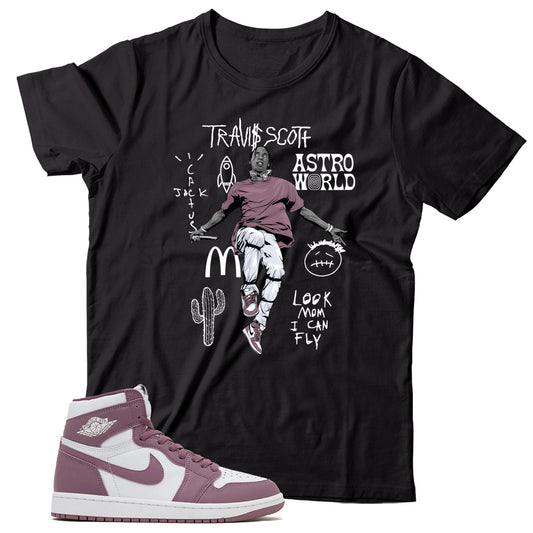 Jordan 1 Sky J Mauve shirt