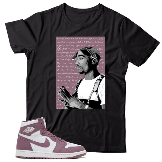 Jordan 1 Sky J Mauve shirt