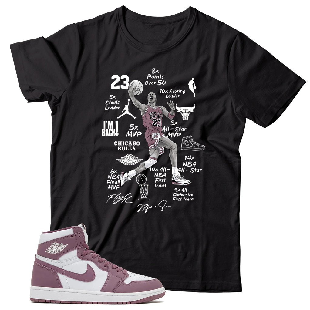 Jordan 1 Sky J Mauve shirt