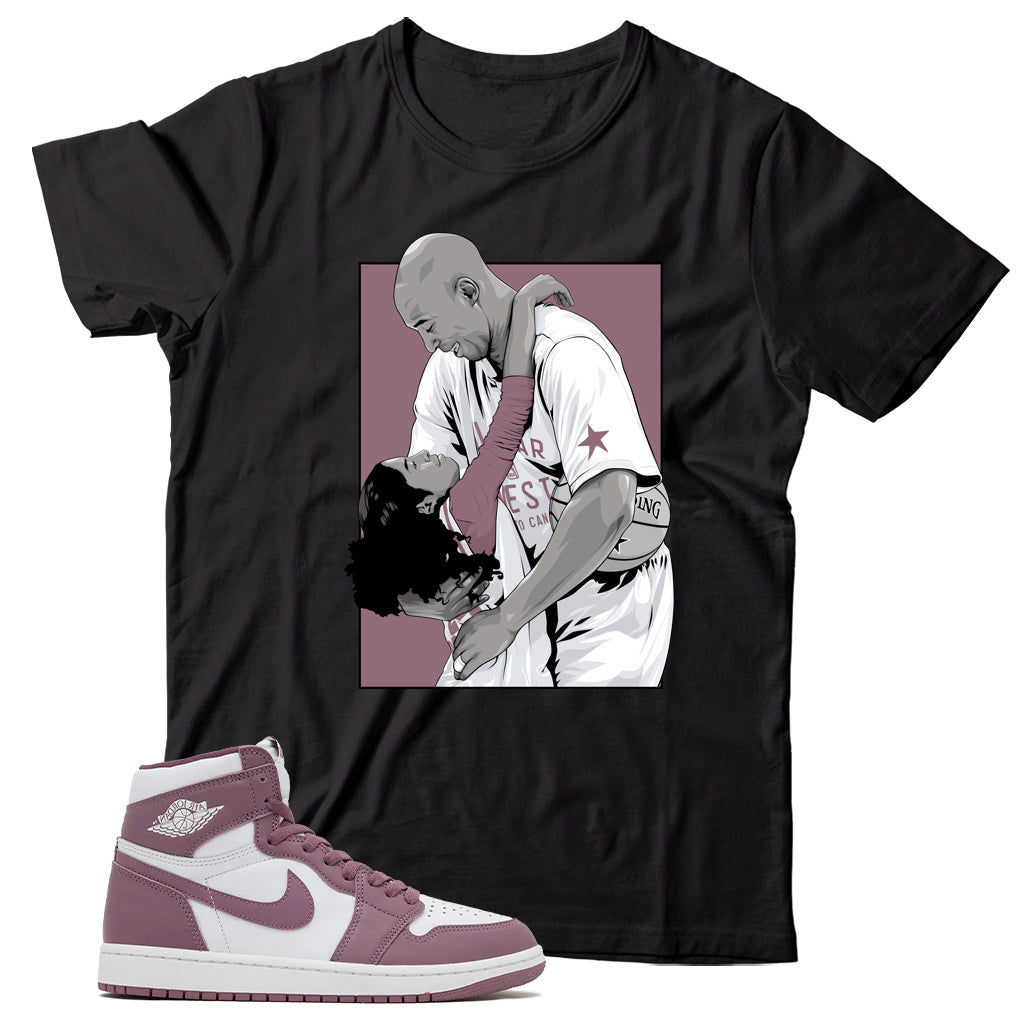 Jordan 1 Sky J Mauve shirt