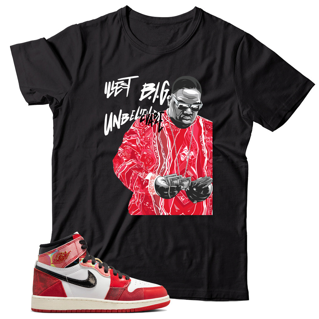 Jordan 1 Spider-Verse shirt