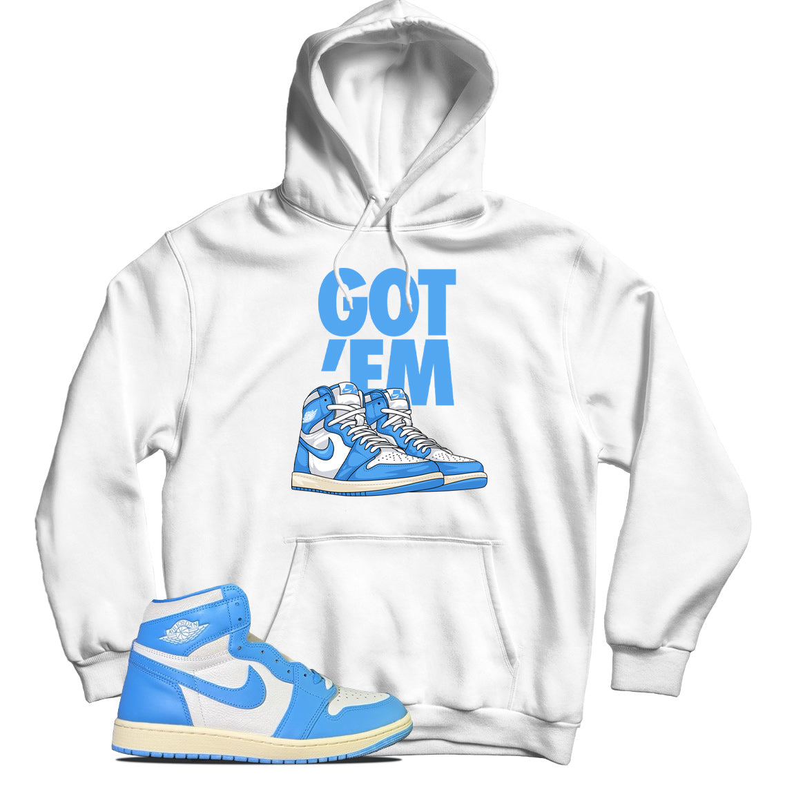 jordan 1 unc reimagined hoodie