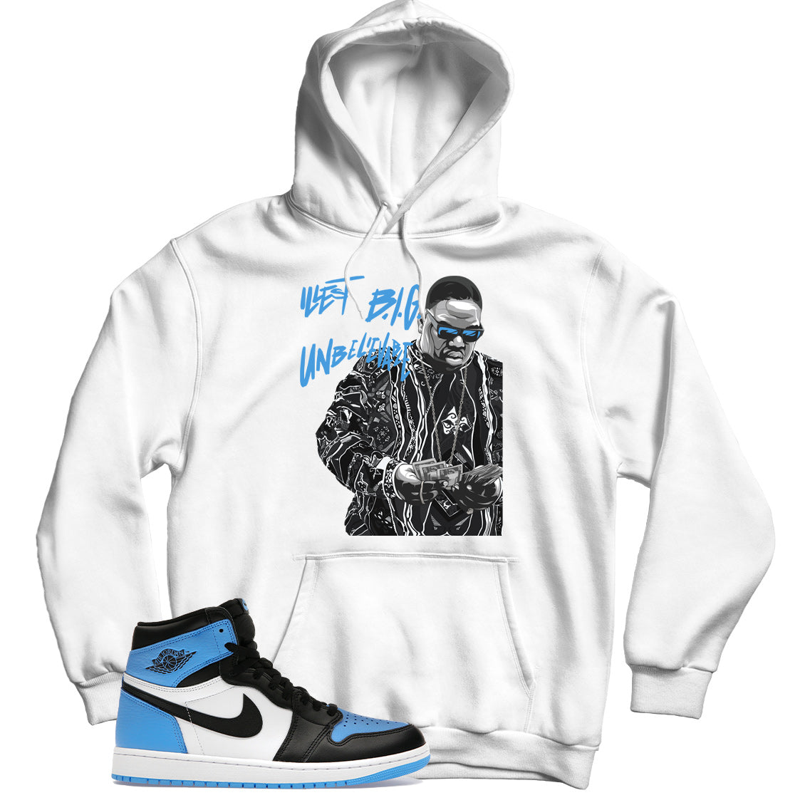 Jordan 1 UNC Toe hoodie