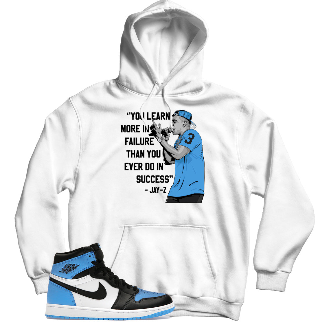 Hoodie Match Jordan 1 UNC Toe