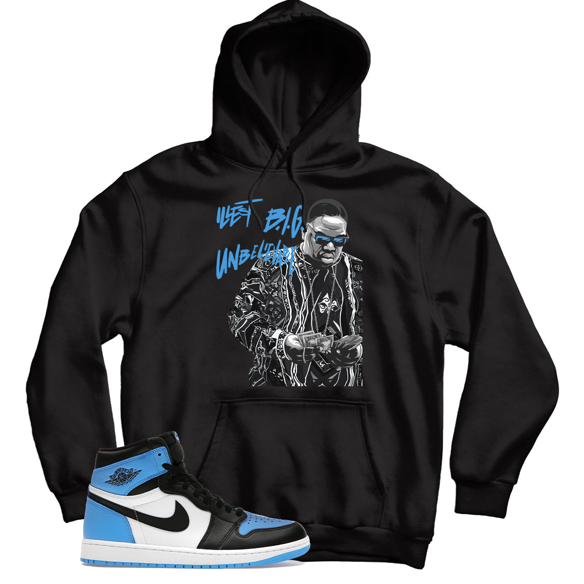 Jordan 1 UNC Toe hoodie