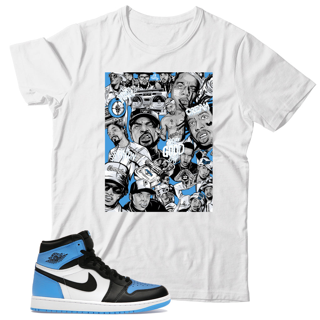 Rap(2) T-Shirt Match Jordan 1 UNC Toe – Shirt Match Kicks