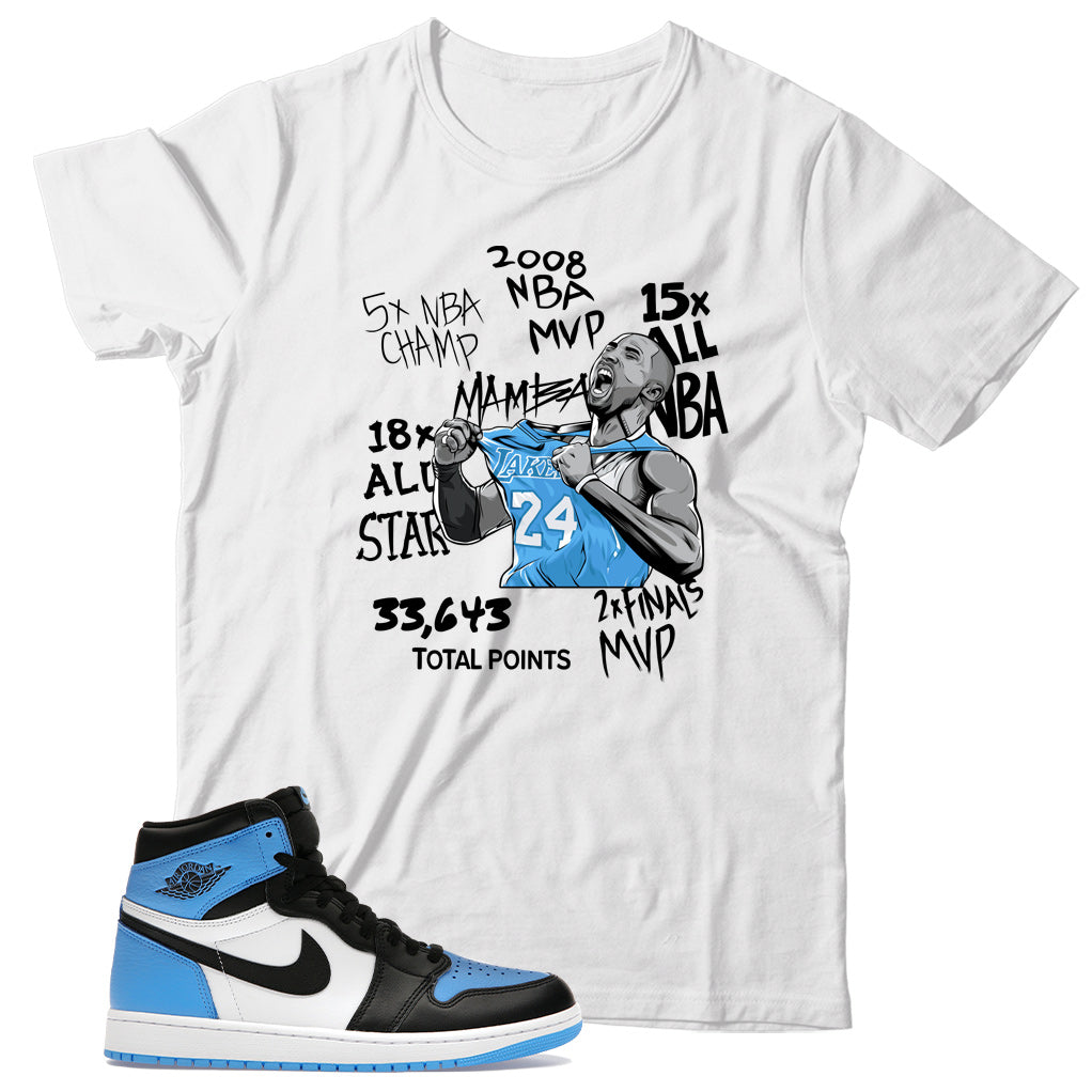 Jordan 1 High OG UNC Toe shirt