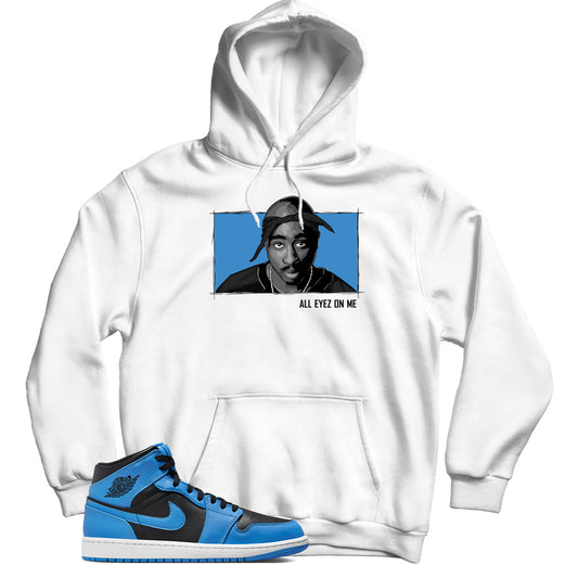 Jordan 1 Mid University Blue hoodie