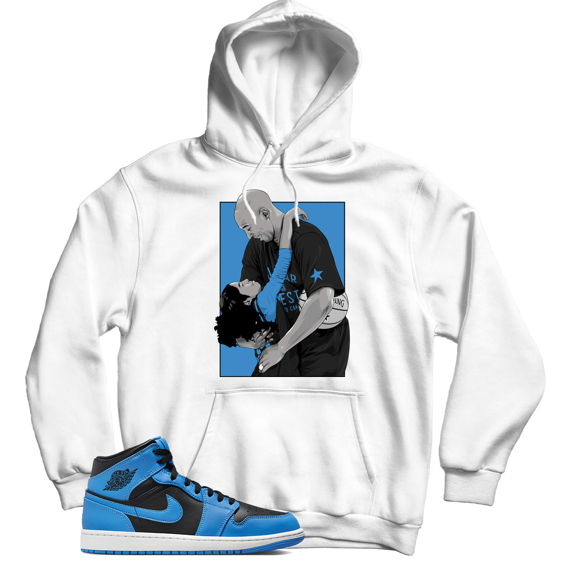 Jordan 1 University Blue hoodie