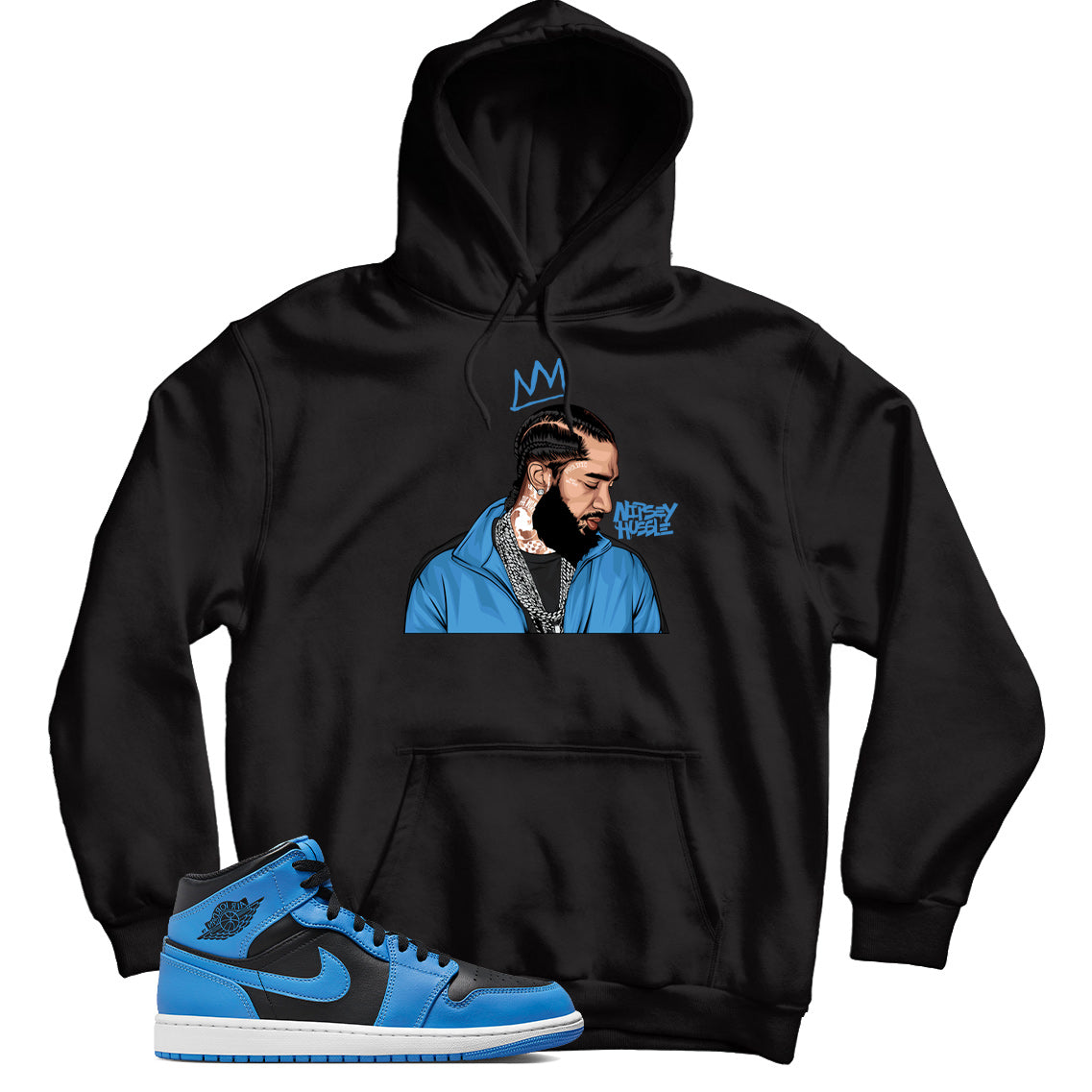 Jordan 1 University Blue hoodie