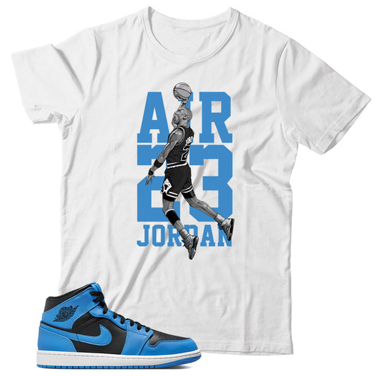 Jordan 1 Mid University Blue shirt