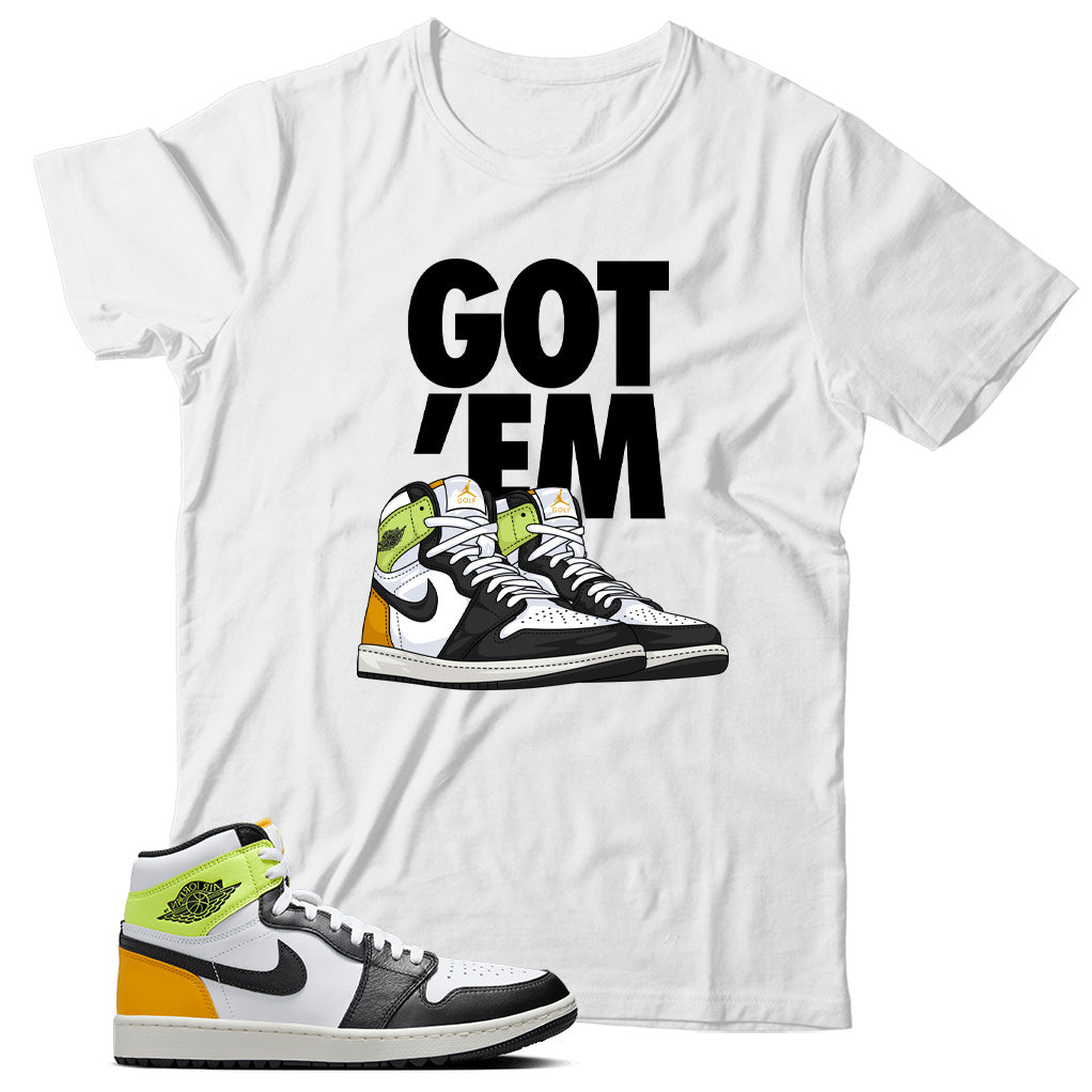 Jordan 1 Volt Gold shirt