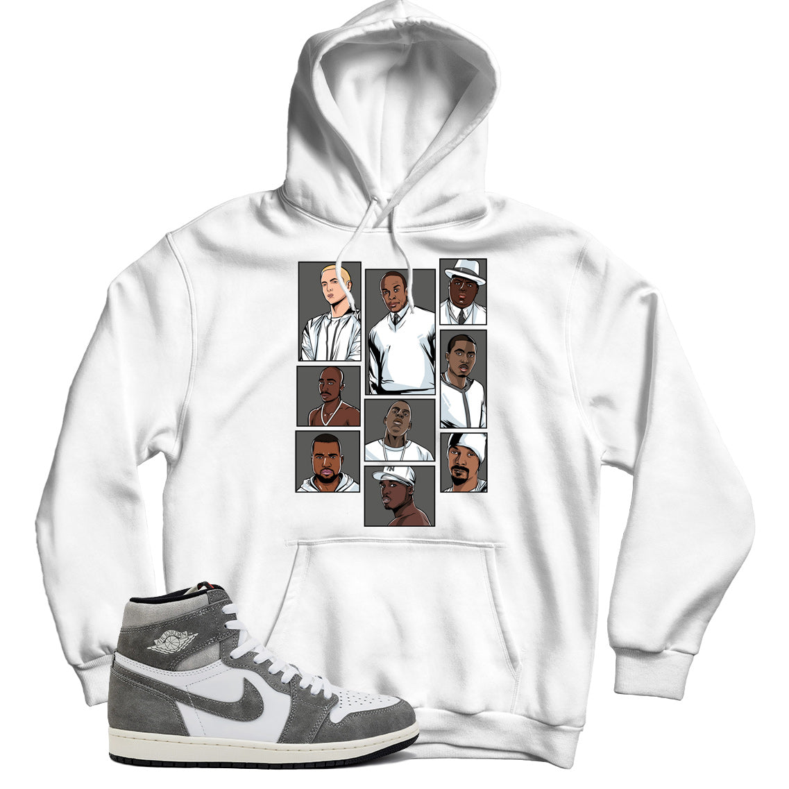 Jordan 1 Washed Black hoodie