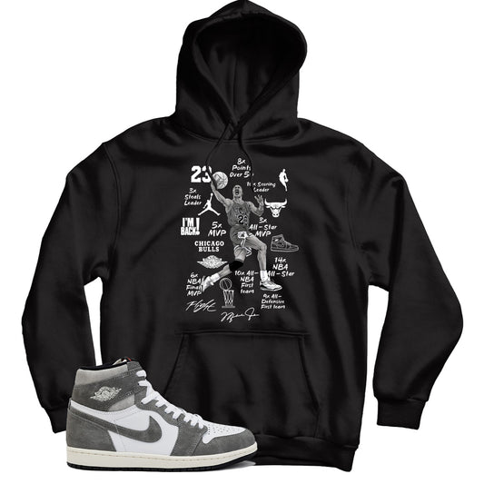 Jordan 1 Washed Black hoodie