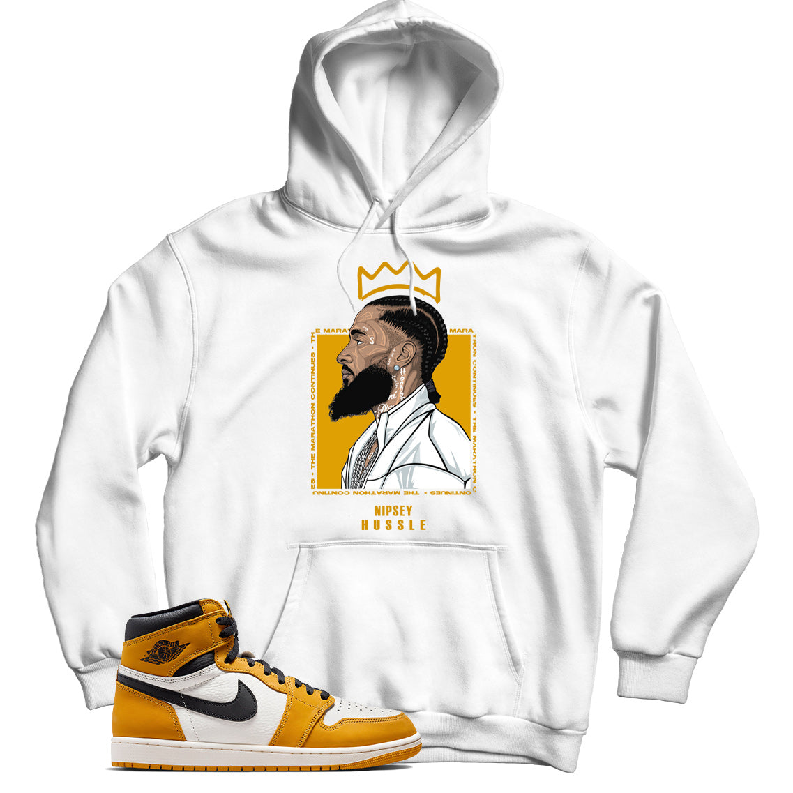 Jordan 1 Yellow Ochre hoodie