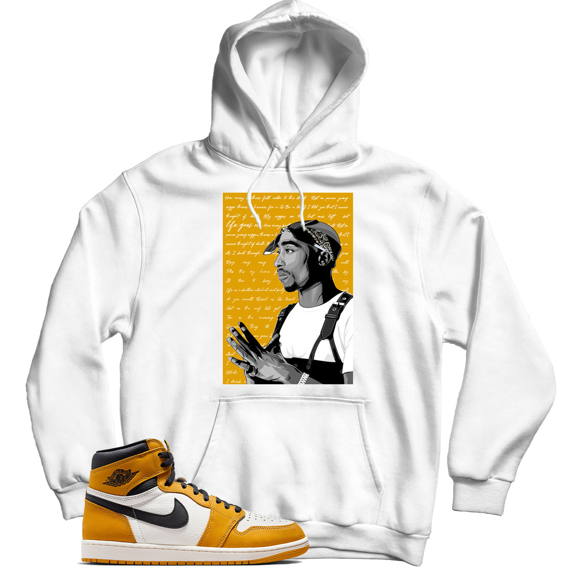 Jordan 1 Yellow Ochre hoodie