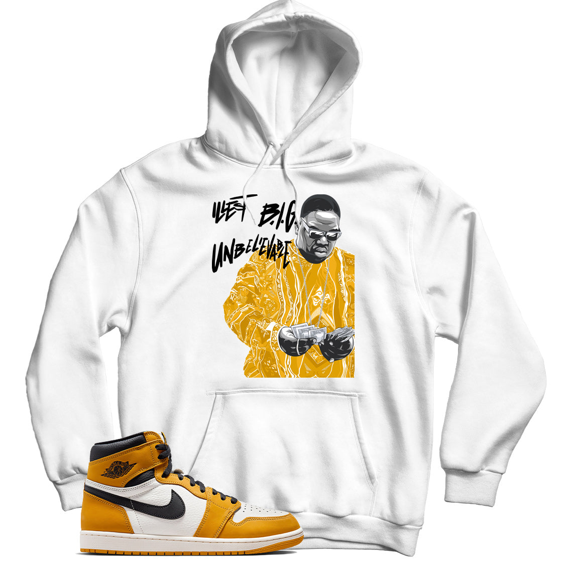 Jordan 1 Yellow Ochre hoodie