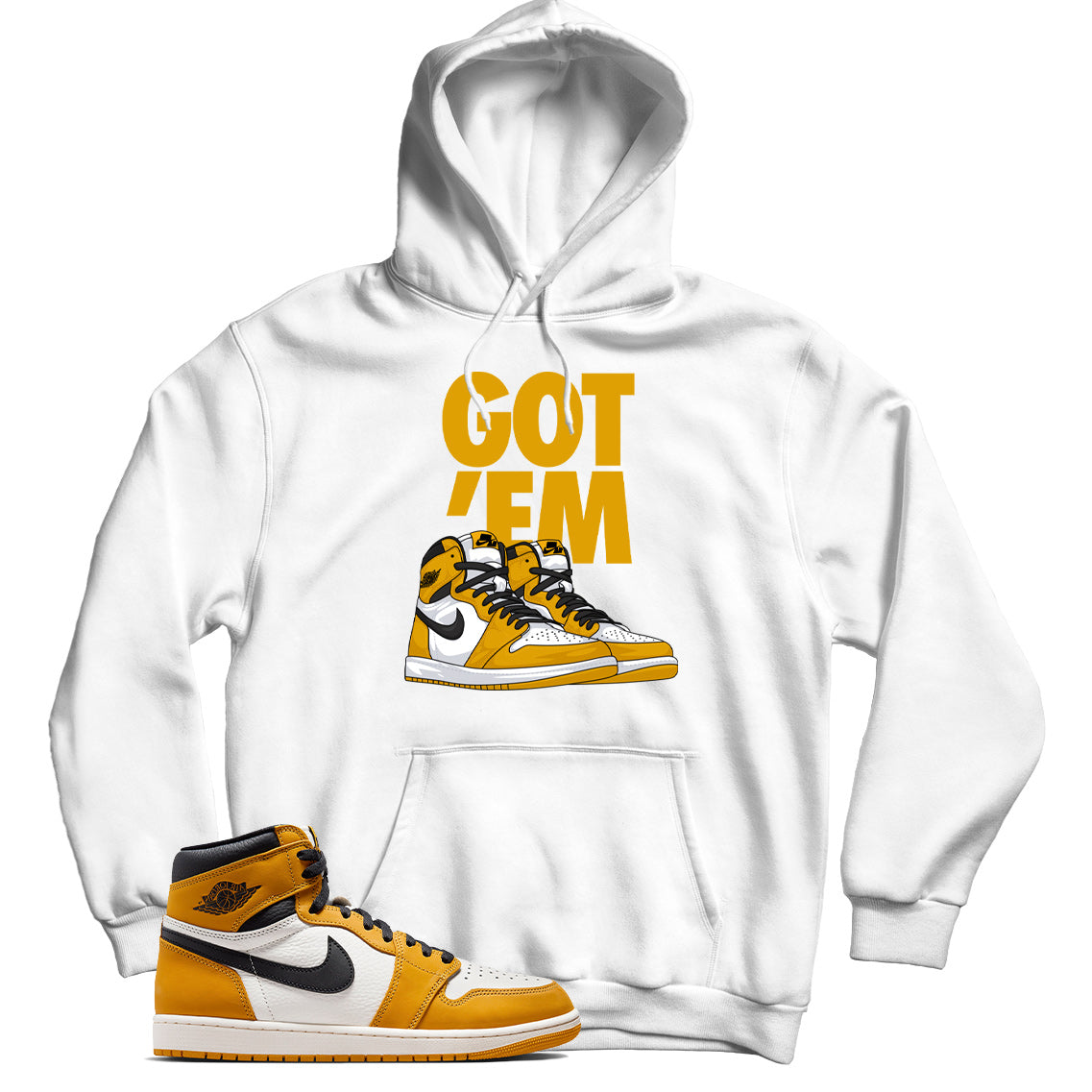 Jordan 1 Yellow Ochre hoodie