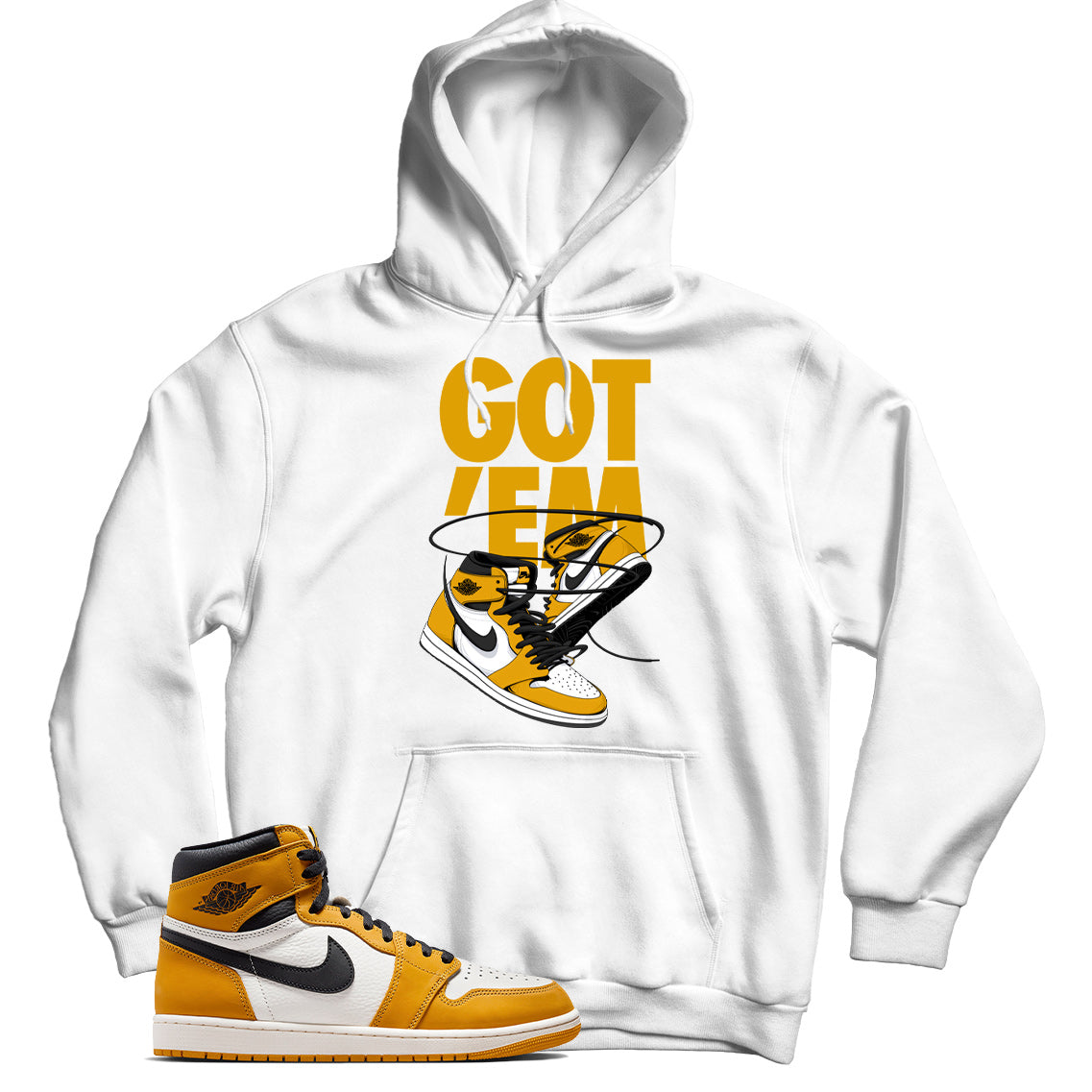 Jordan 1 Yellow Ochre hoodie