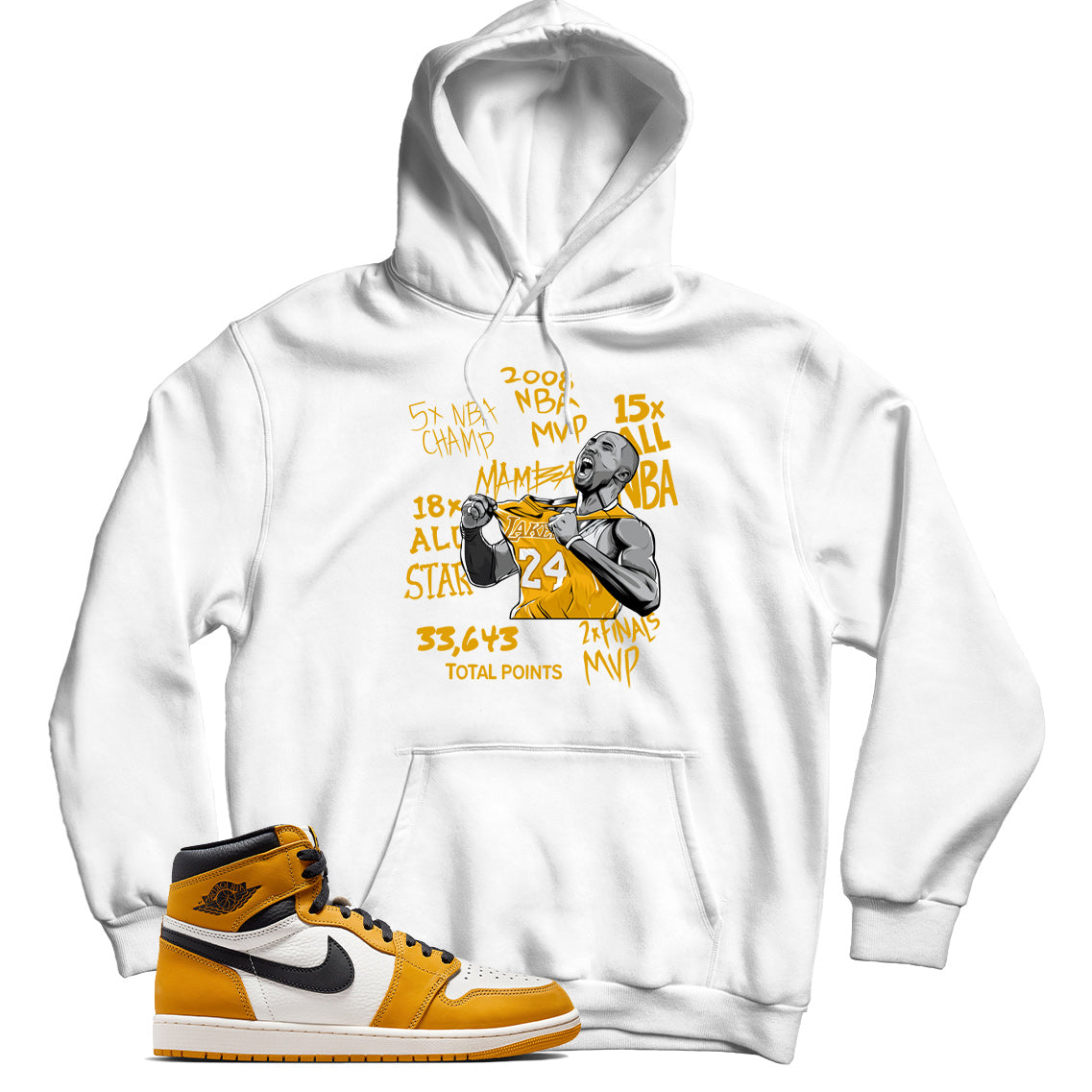 Jordan 1 Yellow Ochre hoodie