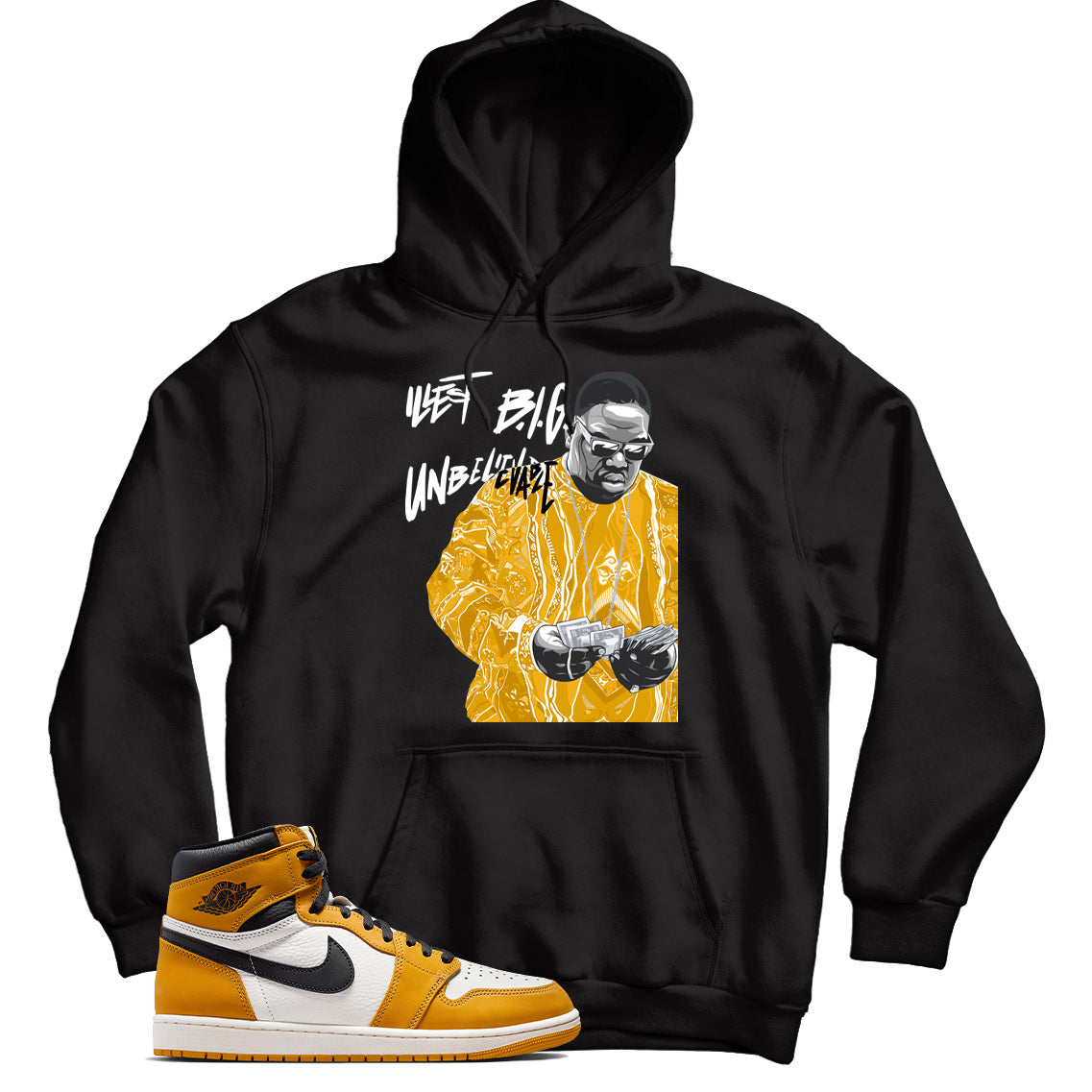 Jordan 1 Yellow Ochre hoodie