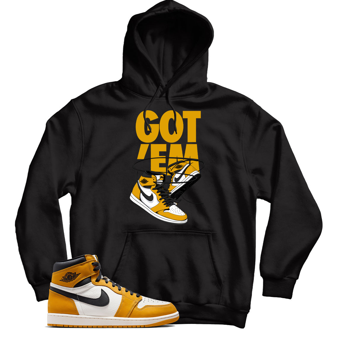 Jordan 1 Yellow Ochre hoodie