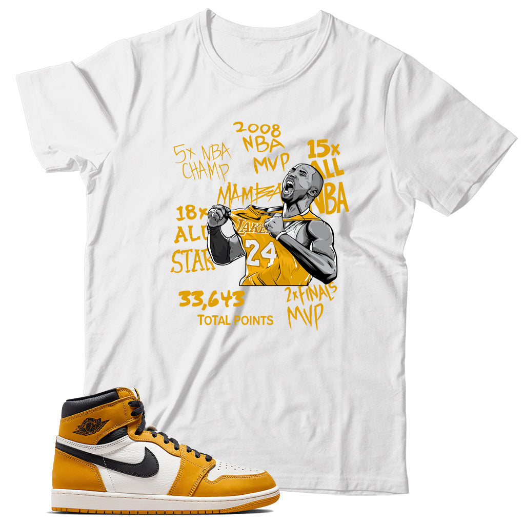 Jordan 1 Yellow Ochre shirt