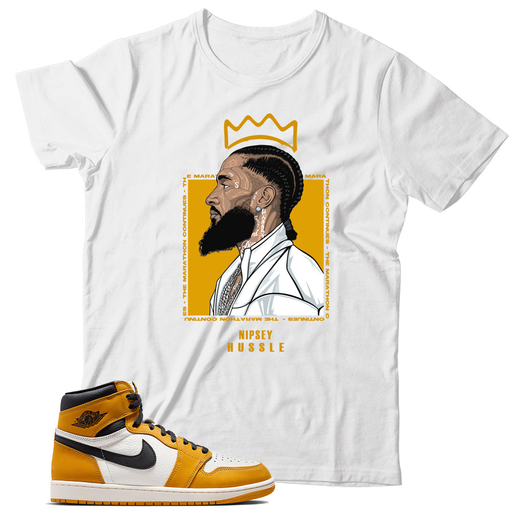 Jordan 1 Yellow Ochre shirt