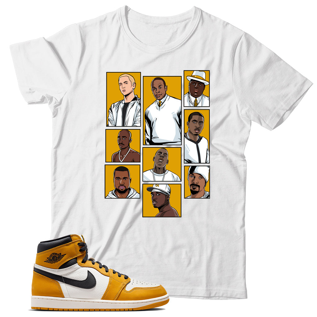 Jordan 1 Yellow Ochre shirt