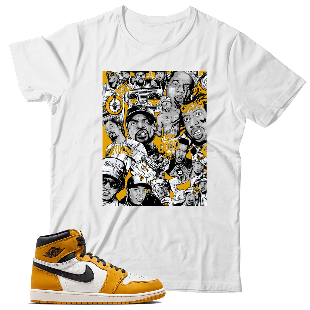 Jordan 1 Yellow Ochre shirt