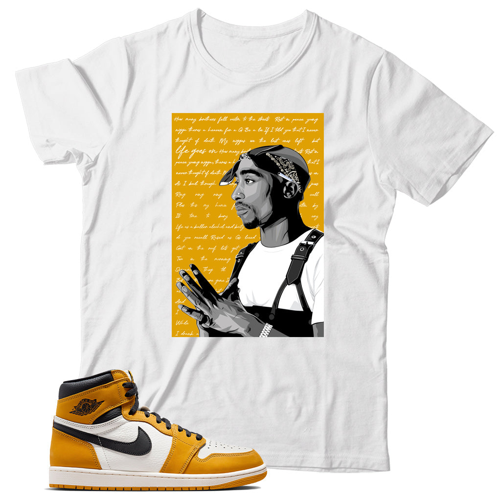 Jordan 1 Yellow Ochre shirt