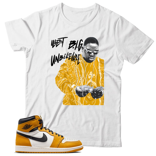 Jordan 1 Yellow Ochre shirt