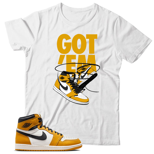 Jordan 1 Yellow Ochre shirt