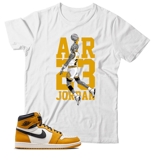 Jordan 1 Yellow Ochre shirt
