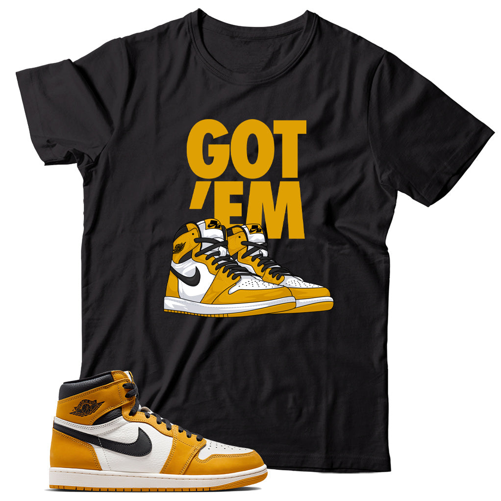 Jordan 1 Yellow Ochre shirt