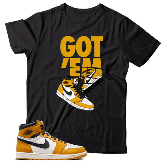 Jordan 1 Yellow Ochre shirt