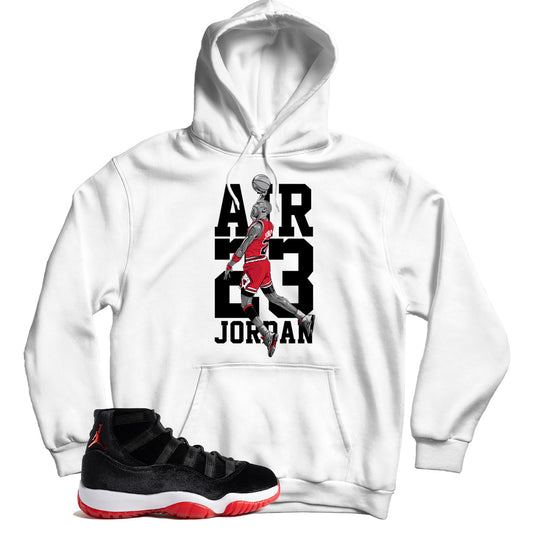 Jordan 11 Bred Velvet hoodie