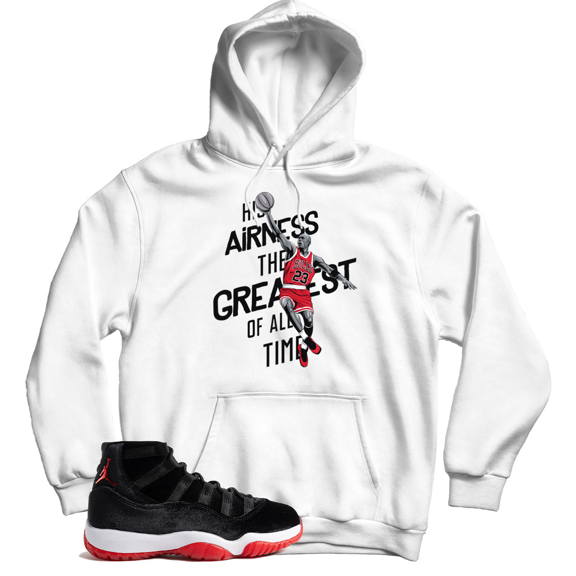 Hoodie Match Jordan 11 Bred Velvet