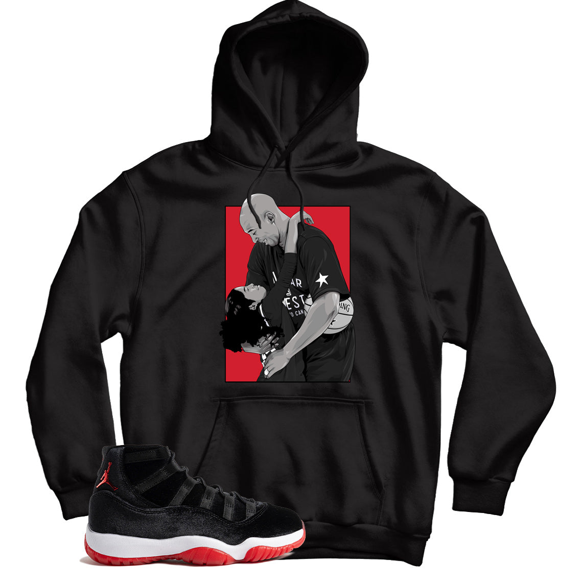 Jordan 11 Bred Velvet hoodie