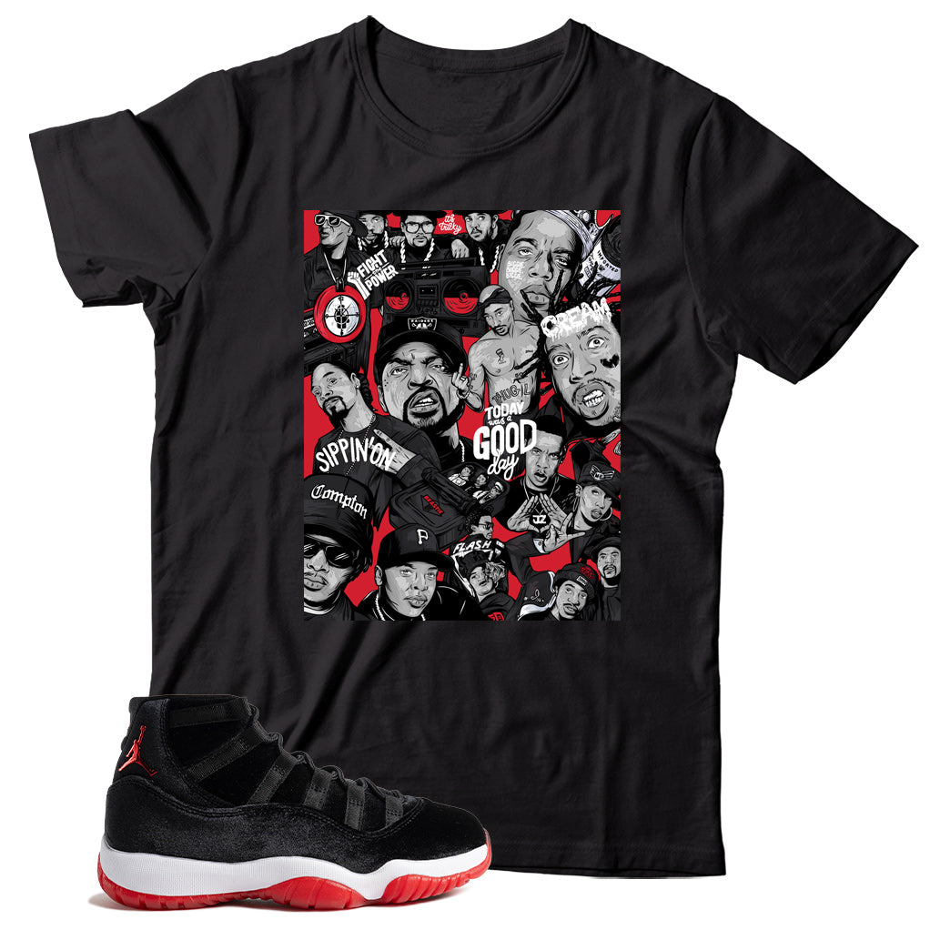 Jordan 11 Bred Velvet shirt