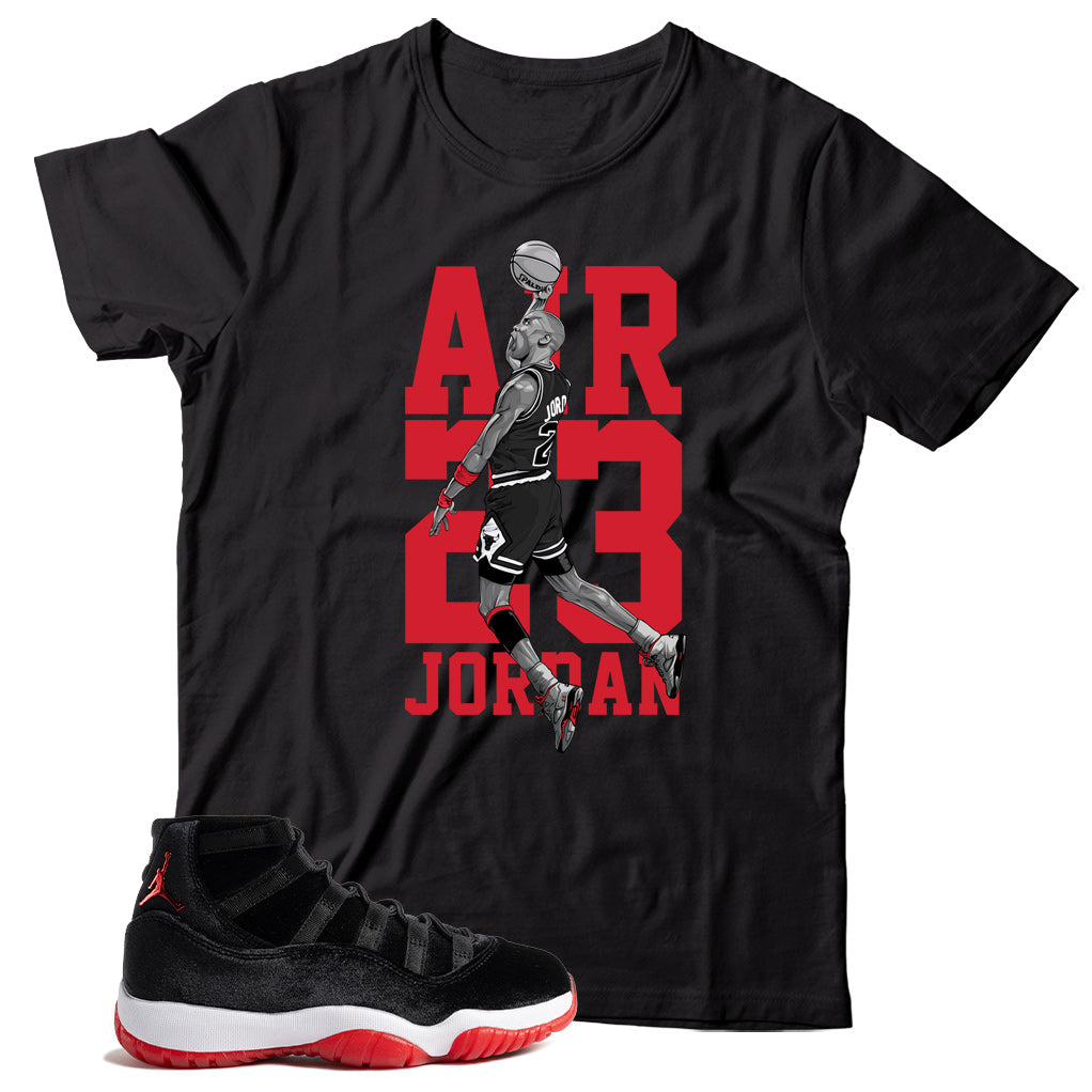 Jordan 11 Bred Velvet shirt