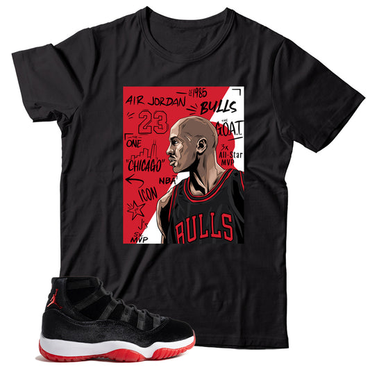 Jordan 11 Bred Velvet shirt