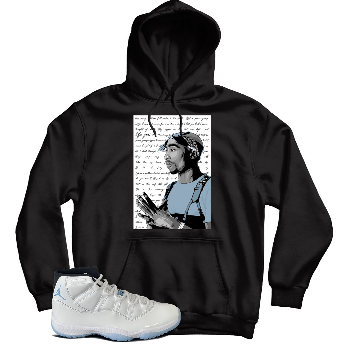 jordan 11 legend blue hoodie